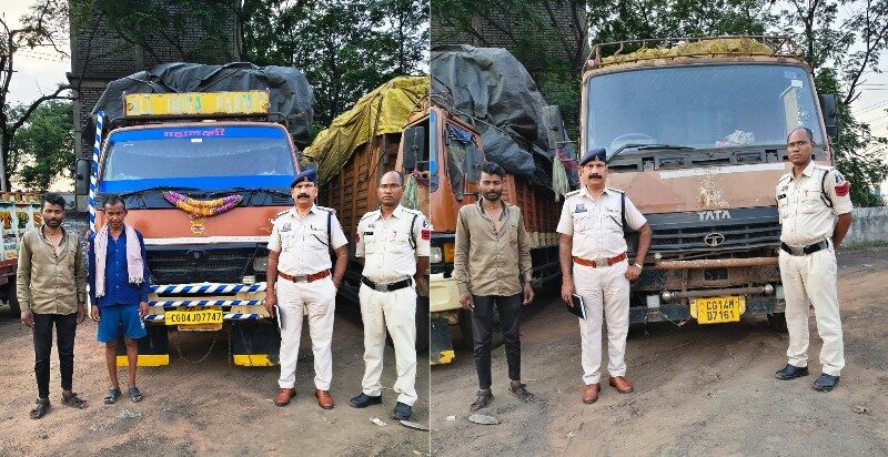 ऑपरेशन प्रहार में रायगढ़ पुलिस की बड़ी सफलता : वैध दस्तावेज नहीं दिखा सके चालक, नाकेबंदी में फंसे कबाड़ से भरे 4 वाहन, 31 लाख की संपत्ति जब्त.