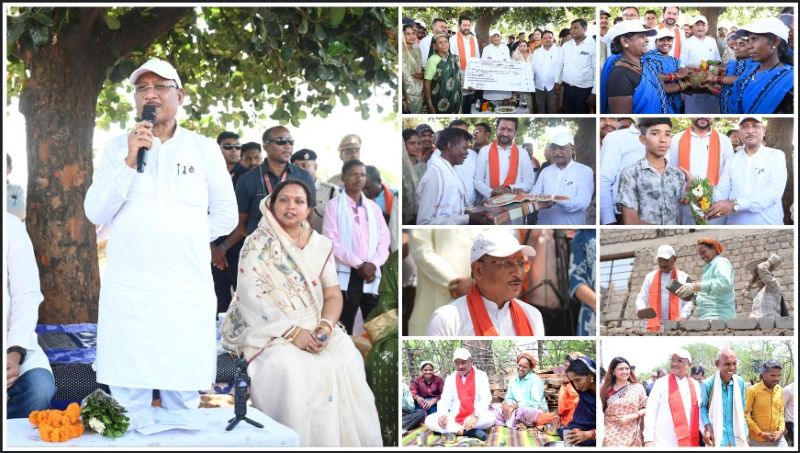 तालियों और मुस्कान से सजी चौपाल: विष्णुदेव साय ने कमराखोल में नवजात का नामकरण, मेधावी छात्रों को दिया आशीर्वाद और ग्रामीणों को दी सड़क से भवन तक कई बड़ी घोषणाएं
