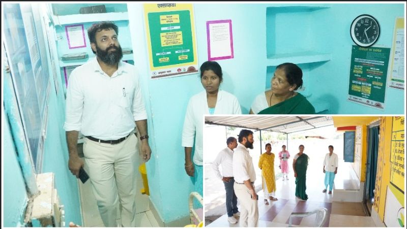 ग्रामीण स्वास्थ्य सेवाओं का कलेक्टर ने लिया जायजा : सिमड़ा उप स्वास्थ्य केंद्र पहुंचकर प्रसव, टीकाकरण और आयुष्मान कार्ड निर्माण की समीक्षा