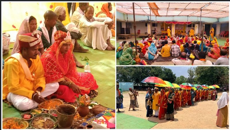 कांसाबेल में सामूहिक विवाह का भव्य आयोजन : मुख्यमंत्री कन्या विवाह योजना के तहत 12 जोड़े बंधे परिणय सूत्र में, हिंदू और ईसाई परंपरा में गूंजा खुशियों का उत्सव, जनप्रतिनिधियों ने नवदंपतियों को दिया आशीर्वाद