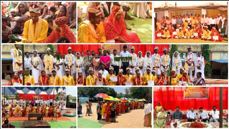 जशपुर में सामूहिक विवाह बना सामाजिक समरसता का उदाहरण : मुख्यमंत्री कन्या विवाह योजना के तहत 67 जोड़ों का विवाह संपन्न, नवदंपत्तियों को मिली आर्थिक सहायता और आशीर्वाद