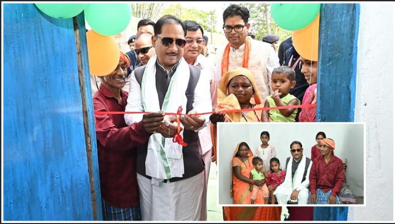 मुख्यमंत्री विष्णुदेव साय ने कराया हितग्राही धरम सिंह के नए घर में गृह प्रवेश, वर्षों बाद पक्के आवास का सपना हुआ साकार