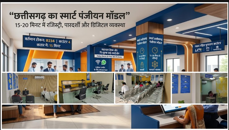 विशेष लेख : छत्तीसगढ़ का स्मार्ट पंजीयन मॉडल बना सुशासन की नई पहचान, स्मार्ट पंजीयन मॉडल से साकार हो रहा है “रिफॉर्म, परफॉर्म और ट्रांसफॉर्म” का विजन