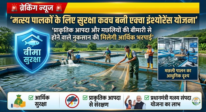 प्रधानमंत्री मत्स्य संपदा योजना का बड़ा लाभ: जशपुर के मछली पालकों को मिलेगा बीमा संरक्षण, अप्रत्याशित नुकसान की स्थिति में आर्थिक सुरक्षा होगी सुनिश्चित