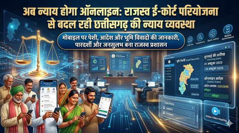 विशेष लेख : अब न्याय होगा ऑनलाइन ; छत्तीसगढ़ की राजस्व ई-कोर्ट परियोजना बनी डिजिटल सुशासन की नई मिसाल, डिजिटल क्रांति से बदल रही है राजस्व न्याय व्यवस्था