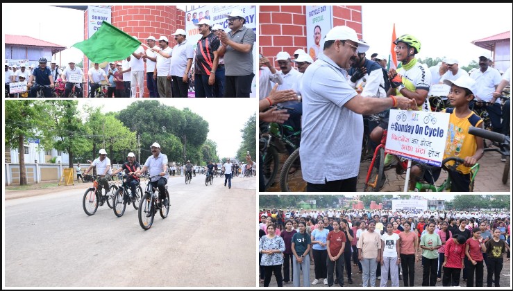 उप मुख्यमंत्री अरुण साव ने जगदलपुर में सायकल चलाकर दिया फिट इंडिया और ग्रीन इंडिया का संदेश: ‘सायकिलिंग हमें स्वस्थ, ऊर्जावान और पर्यावरण के प्रति जिम्मेदार बनाती है’