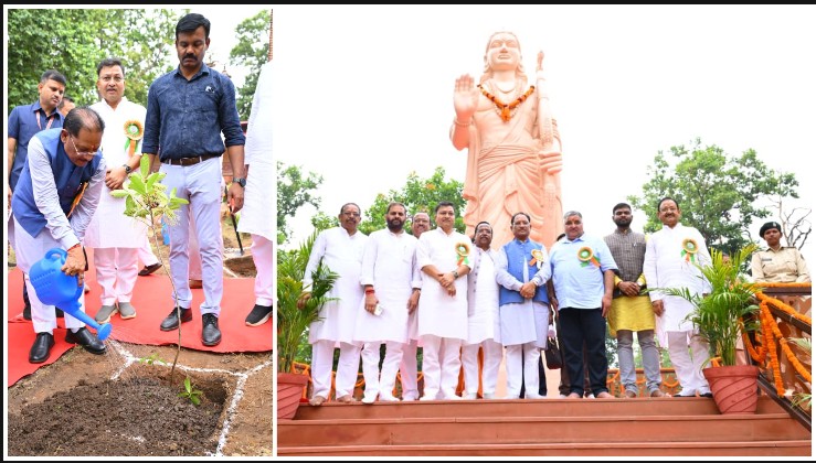 भगवान श्री राम को नमन, माँ के नाम रुद्राक्ष का पौधारोपण: मुख्यमंत्री साय ने हरित छत्तीसगढ़ का लिया संकल्प