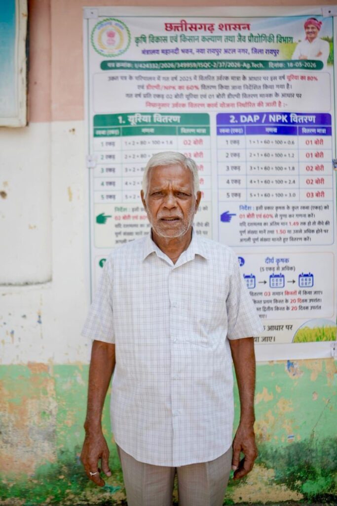 सेवानिवृत्ति के बाद आधुनिक खेती में बनाई नई पहचान : कम लागत, बेहतर परिणाम: कृषक भागबली देवांगन ने अपनाई नैनो उर्वरक आधारित खेती