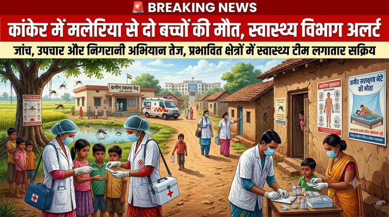 कांकेर में मलेरिया से दो मासूमों की मौत! स्वास्थ्य विभाग ने बताई पूरी जांच और उपचार की कहानी