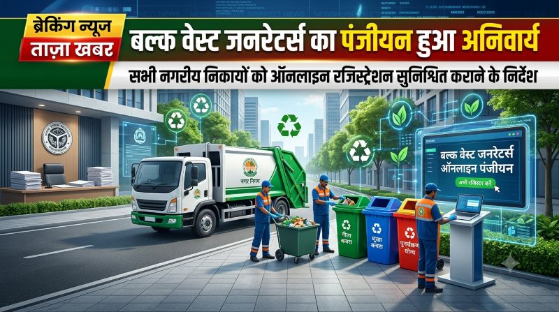 बड़े कचरा उत्पादकों पर सख्ती: ऑनलाइन पंजीयन अनिवार्य, सभी नगरीय निकायों को सरकार के सख्त निर्देश