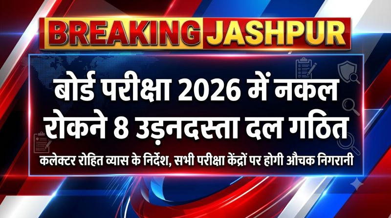 बोर्ड परीक्षा में जरा सी लापरवाही पड़ेगी भारी! कलेक्टर के आदेश से 8 उड़नदस्ता दल सक्रिय, नकल की सूचना मिलते ही होगी तुरंत कार्रवाई