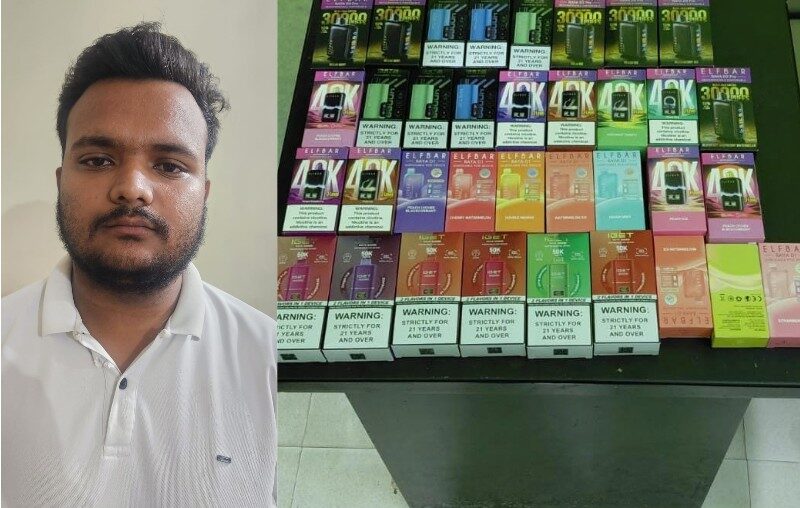 युवाओं को ई-सिगरेट वेप बेचने वालों पर कड़ी कार्रवाई : ई-सिगरेट बेचने वाले पान कॉर्नर पर पुलिस का छापा, अंबिकापुर में 55 हजार की प्रतिबंधित ई-सिगरेट जब्त, आरोपी दुकानदार गिरफ्तार.