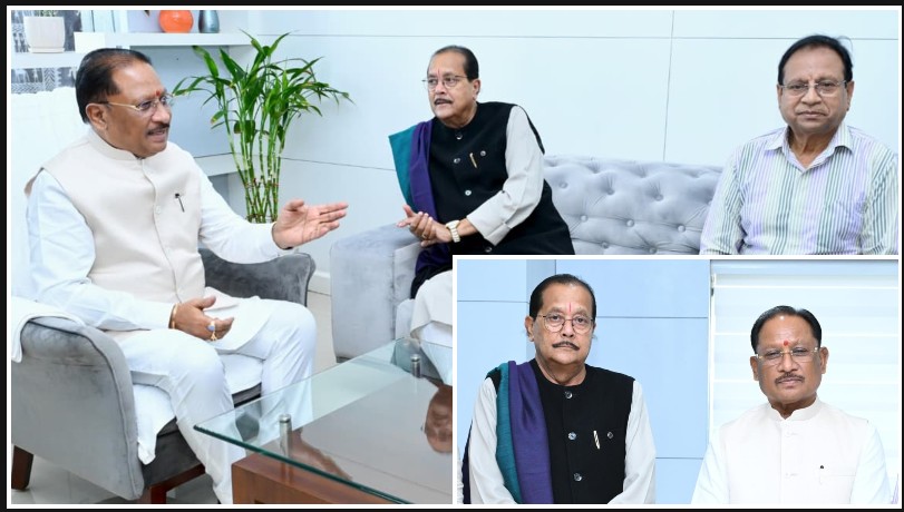 मुख्यमंत्री विष्णु देव साय और झारखंड के वित्त मंत्री राधाकृष्ण किशोर की अहम मुलाकात, सीमावर्ती क्षेत्रों के विकास को लेकर बढ़े साझा कदम