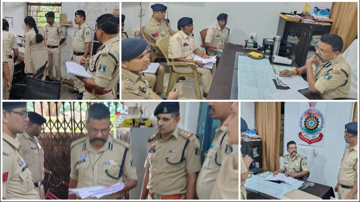 बगीचा थाने में निरीक्षण के दौरान मिलीं बड़ी खामियां, डीआईजी-एसएसपी का सख्त एक्शन—थाना प्रभारी और मोहर्रिर को कड़ी फटकार