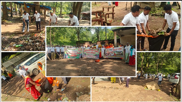 खुड़िया रानी धाम में दिखी स्वच्छता की मिसाल! जनप्रतिनिधियों से लेकर ग्रामीणों तक सभी उतरे श्रमदान में
