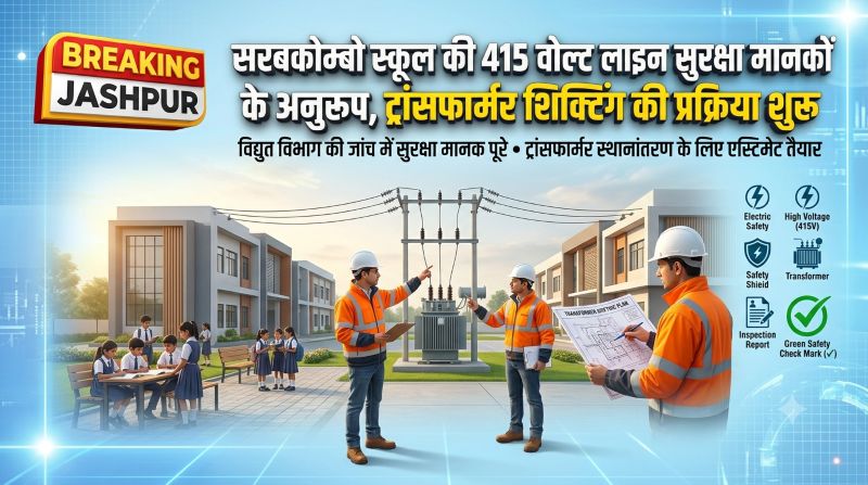 सरबकोम्बो हाई स्कूल में बच्चों की सुरक्षा पर बिजली विभाग का बड़ा दावा, 415 वोल्ट लाइन मानकों के अनुरूप, ट्रांसफार्मर स्थानांतरण के लिए तैयार हुआ एस्टिमेट, शिक्षा विभाग को भेजा प्रस्ताव
