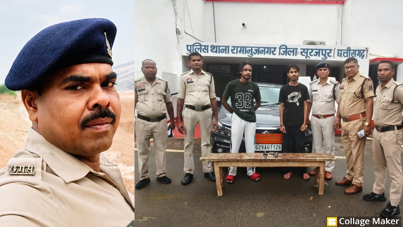 डॉयल 112 के आरक्षक की सतर्कता से टली बड़ी वारदात ! चाकू-पिस्टलनुमा हथियार लेकर घूम रहे दो संदिग्ध ग्रामीणों की मदद से पकड़े गए, आरक्षक की बहादुरी पर एसपी ने इनाम किया घोषित.