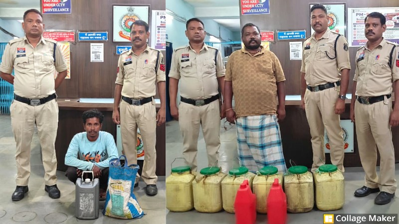 रायगढ़ में ऑपरेशन आघात में बड़ी कार्रवाई : चार ठिकानों पर पुलिस की ताबड़तोड़ रेड, इलाके में मचा हड़कंप, 395 लीटर महुआ शराब जब्त, छः आरोपी गिरफ्तार.