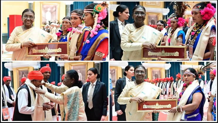 राष्ट्रपति भवन में पहली बार गूंजी बस्तर की जनजातीय संस्कृति की गूंज! मांझी-चालकी और ‘बस्तर पंडुम’ विजेताओं ने राष्ट्रपति द्रौपदी मुर्मु से की ऐतिहासिक मुलाकात, पूरे देश ने देखा बस्तर का गौरव