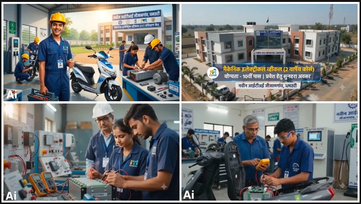धमतरी के युवाओं के लिए खुला रोजगार का नया रास्ता! जीजामगांव ITI में पहली बार शुरू हुआ इलेक्ट्रिक व्हीकल ट्रेड, EV सेक्टर में करियर और स्वरोजगार के सुनहरे अवसर