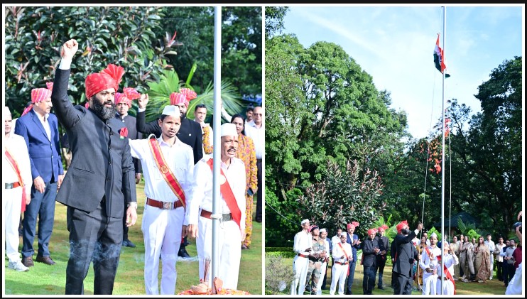 स्वतंत्रता दिवस पर देशभक्ति के रंग में रंगा कलेक्टर निवास, रोहित व्यास ने ध्वजारोहण कर अधिकारी-कर्मचारियों को दी शुभकामनाएं