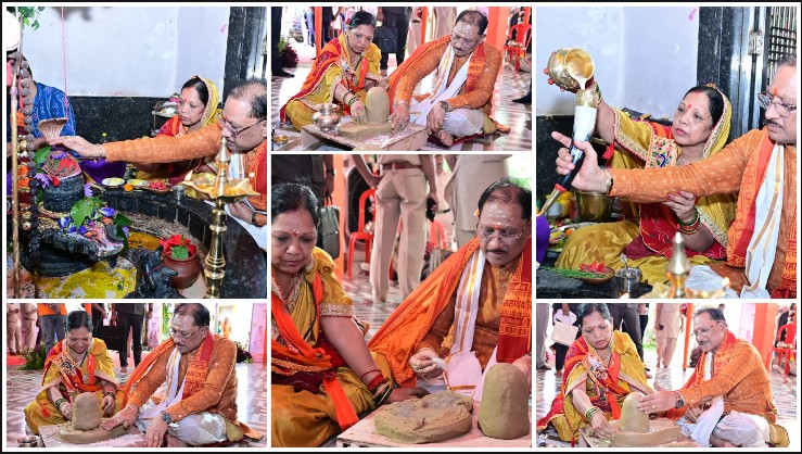 नागपंचमी पर गूंजा हर-हर महादेव, मुख्यमंत्री विष्णुदेव साय ने पत्नी कौशल्या साय संग फलेश्वरनाथ मंदिर में की पूजा, 1 लाख 11 हजार 111 पार्थिव शिवलिंग निर्माण एवं पूजन के धार्मिक अनुष्ठान में हुए शामिल