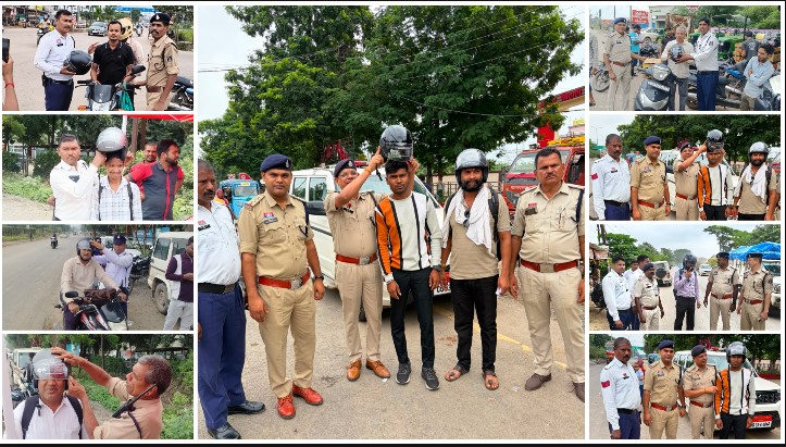 बिना हेलमेट वालों पर पुलिस का बड़ा शिकंजा! शहर के हर एंट्री-एग्जिट प्वाइंट पर सघन चेकिंग, सड़क हादसों में 66% मौतों के बाद एक्शन तेज
