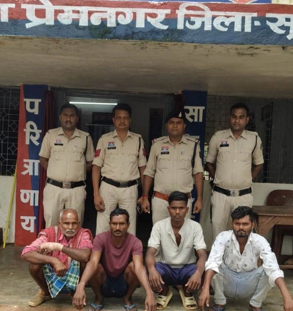 पुरानी रंजिश में युवक पर प्राणघातक हमला : पुलिस की त्वरित कार्रवाई से वारदात का खुलासा, प्रेमनगर पुलिस ने चार आरोपियों को गिरफ्तार कर वारदात में प्रयुक्त लाठियां की बरामद.