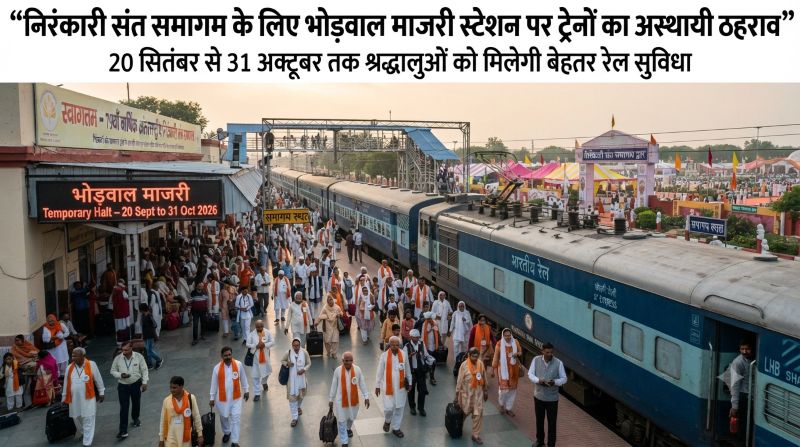 संत समागम जाने वाले श्रद्धालुओं की राह हुई आसान, भोड़वाल माजरी स्टेशन पर हीराकुंड समेत 2 जोड़ी ट्रेनों को मिलेगा 2 मिनट का ठहराव