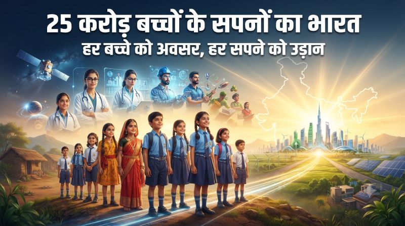 सेवा संकल्प अभियान : 25 करोड़ बच्चों के सपनों का भारत, हर बच्चों को अवसर, हर सपनों को उड़ान ; विकसित भारत का संकल्प