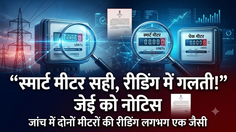 स्मार्ट मीटर में गड़बड़ी का दावा जांच में निकला गलत! 10 दिन में स्मार्ट मीटर की खपत 302 और चेक मीटर की 303 यूनिट, रीडिंग लेने में गलती पकड़ाई; बैकुंठपुर जेई को जारी हुआ नोटिस