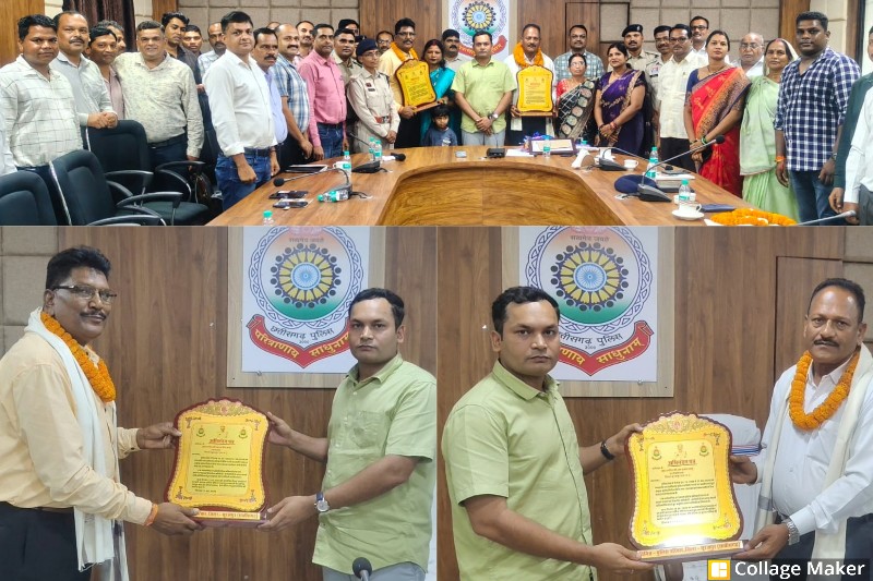 सूरजपुर पुलिस में भावुक विदाई : 40 साल 5 माह और 35 साल 10 माह की सेवा के बाद निरीक्षक जे.एस. कंवर व एसआई रामप्रताप साहू सेवानिवृत्त, एसपी ने सेवाओं को बताया विभाग की गौरवशाली विरासत.
