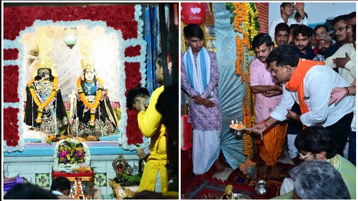 कृष्ण भक्ति में लीन दिखे उप मुख्यमंत्री विजय शर्मा! राधा-कृष्ण बड़े मंदिर पहुंचकर लिया आशीर्वाद, बोले—भगवान की कृपा से प्रदेश में सुख, शांति और खुशहाली आए