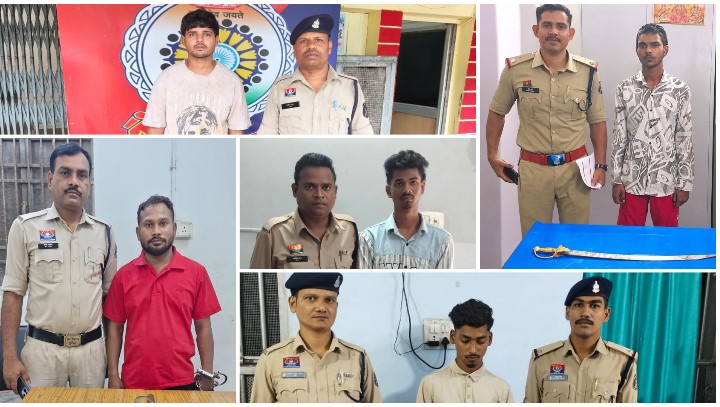 अवैध हथियारों पर पुलिस का बड़ा प्रहार, 15 दिन के अभियान में 57 केस दर्ज; 54 चाकू, तलवार और कट्टा समेत हथियार जब्त
