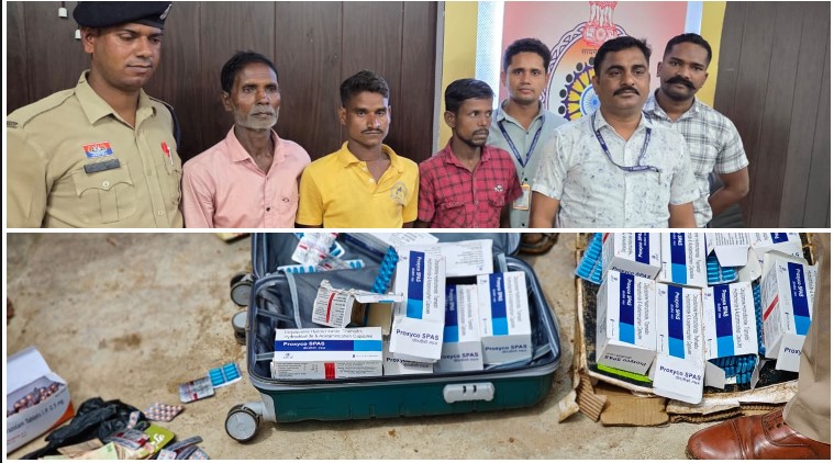 घर के भीतर चल रहा था नशीली दवाओं का खेल, ACCU-पुलिस ने मारा छापा; 4,750 प्रतिबंधित कैप्सूल-टैबलेट बरामद, 3 आरोपी गिरफ्तार