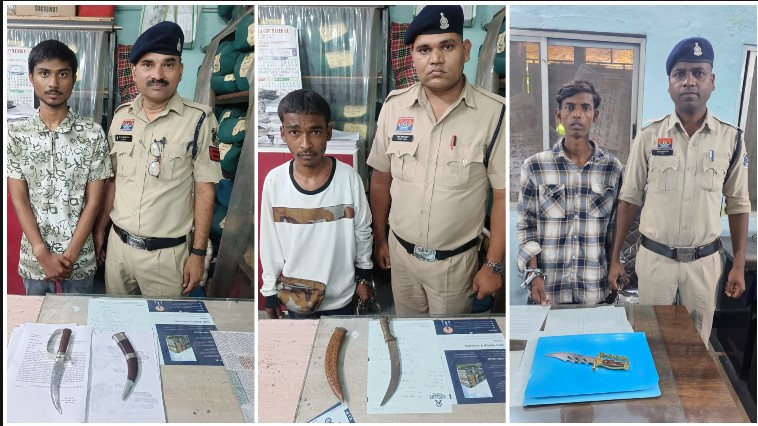 शटर गली से मुक्तिधाम और शीतला तालाब तक पुलिस का शिकंजा, 24 घंटे में 3 हथियारबाज दबोचे; आर्म्स एक्ट में तीनों पर केस दर्ज
