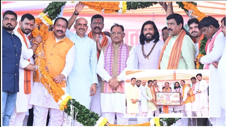 बीरगांव में गूंजा सेवा और विकास का संकल्प, मुख्यमंत्री साय ने किसान-श्रमिकों को बताया विकसित छत्तीसगढ़ की मजबूत नींव; ढाई साल में ₹175 करोड़ के विकास कार्यों का किया उल्लेख