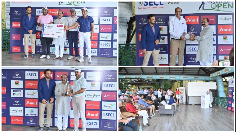 ग्लोबल गोल्फ मैप पर चमका नवा रायपुर, विश्वस्तरीय फेयरवे एंड कंट्री क्लब में सजा डीपी वर्ल्ड नवा रायपुर ओपन; खलिन एच. जोशी ने जीता खिताब