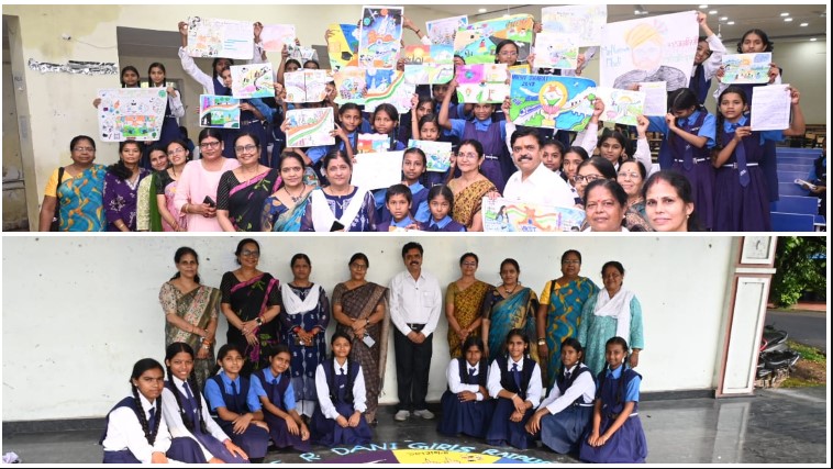 सेवा संकल्प अभियान में छात्राओं ने रंगोली, पेंटिंग, भाषण और निबंध से सजाया ‘विकसित भारत 2047’ का सपना, जे.आर. दानी कन्या विद्यालय में दिखी सृजनशीलता; पर्यावरण संरक्षण और एआई के सार्थक उपयोग का दिया संदेश