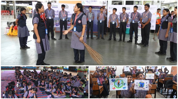 विद्यार्थियों ने दिया स्वच्छ भारत का संदेश, बिलासपुर स्टेशन पर नुक्कड़ नाटक से यात्रियों को कचरा पृथक्करण और उचित निस्तारण के प्रति किया जागरूक निबंध-चित्रकला प्रतियोगिता में भी दिखा उत्साह