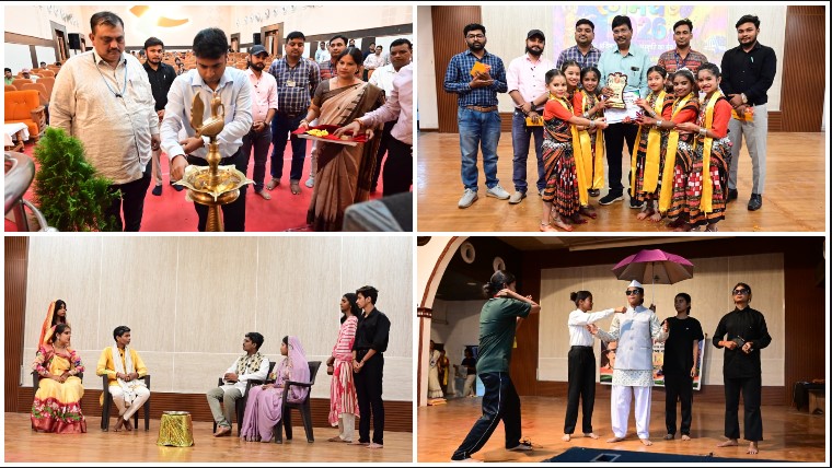 सुर, ताल, नृत्य और रंगों से सजा ‘रंग-मंच 2026 बिलासपुर मंडल की भव्य सांस्कृतिक प्रतियोगिता में 156 प्रतिभागियों ने दी शानदार प्रस्तुतियां; शास्त्रीय गायन से लेकर नाटक, चित्रकला और रंगोली तक प्रतिभाओं ने मोहा मन