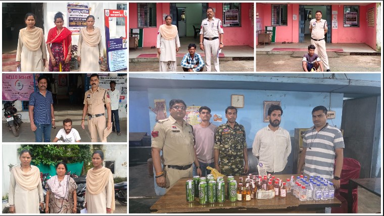 रायगढ़ पुलिस का नशे के अवैध कारोबार पर बड़ा प्रहार! जगतपुर में 845 ग्राम गांजा समेत करीब 1 किलो गांजा और 58.32 लीटर अवैध शराब जब्त, होटल-ढाबे से लेकर शराब तस्करी तक पर ताबड़तोड़ कार्रवाई—कई आरोपी गिरफ्तार