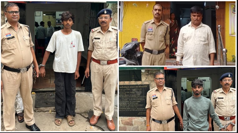 मध्य जोन में पुलिस का ताबड़तोड़ एक्शन, आर्म्स एक्ट के 3 मामलों में चाकूबाज दबोचे और सट्टा प्रकरण में 1 आरोपी गिरफ्तार; हथियारों से लेकर नगदी तक बरामद