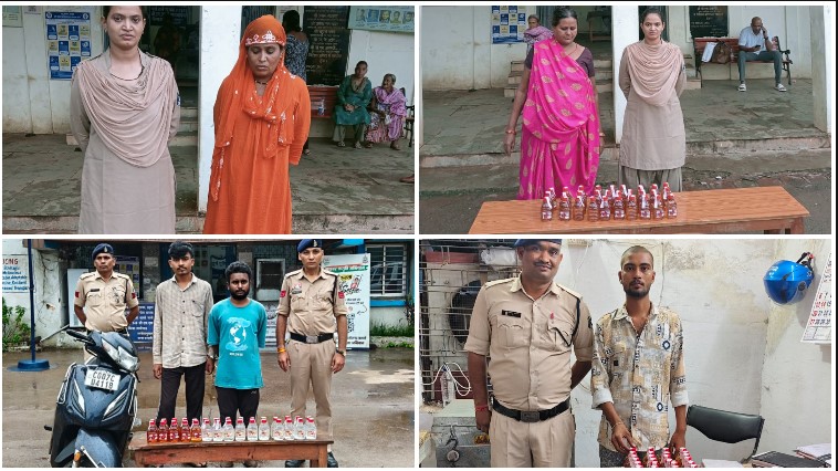 अवैध शराब के कारोबार पर दुर्ग पुलिस का बड़ा प्रहार, ऑपरेशन विश्वास में 4 जगह छापेमारी; 118 पौवा शराब के साथ 5 आरोपी गिरफ्तार