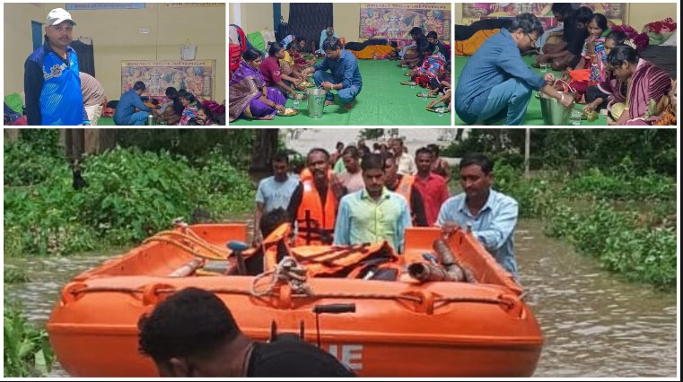 धमतरी में बाढ़ के बीच प्रशासन की तत्परता से 9 लोगों का सुरक्षित रेस्क्यू, पुलिस-एसडीआरएफ और ग्रामीणों के टीमवर्क से टला बड़ा संकट