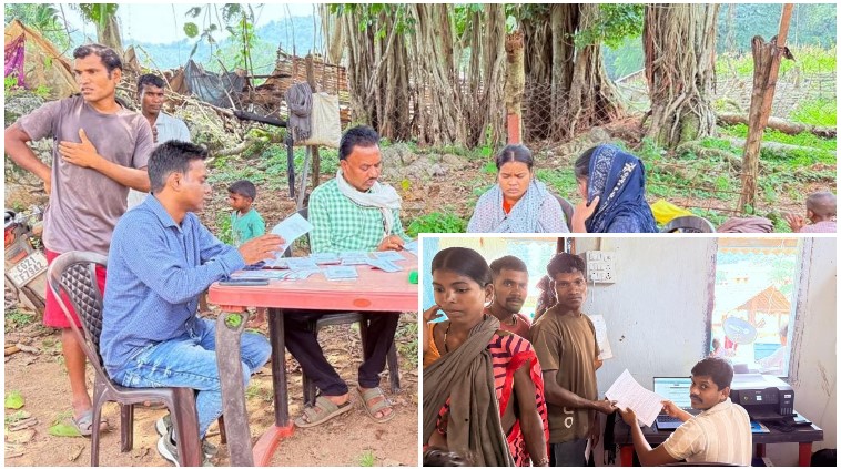 अबूझमाड़ के दुर्गम गांवों में पहुंचा ‘सेवा संकल्प’, कुतुल शिविर में 27 नए आधार, 112 कार्ड वितरित और 155 जन्म प्रमाण पत्र जारी