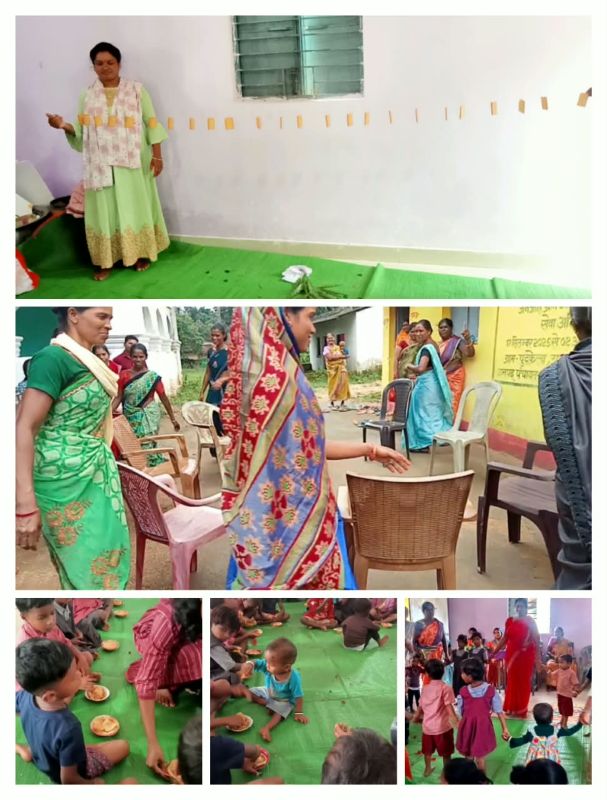 118 क्लस्टर के 488 आंगनबाड़ी केंद्रों में आंगन मिलन सेवा कार्यक्रम, गर्भवती माताओं को पोषण की सीख और समुदाय ने ली पोषण प्रतिज्ञा; 6 अक्टूबर तक चलेगा अभियान