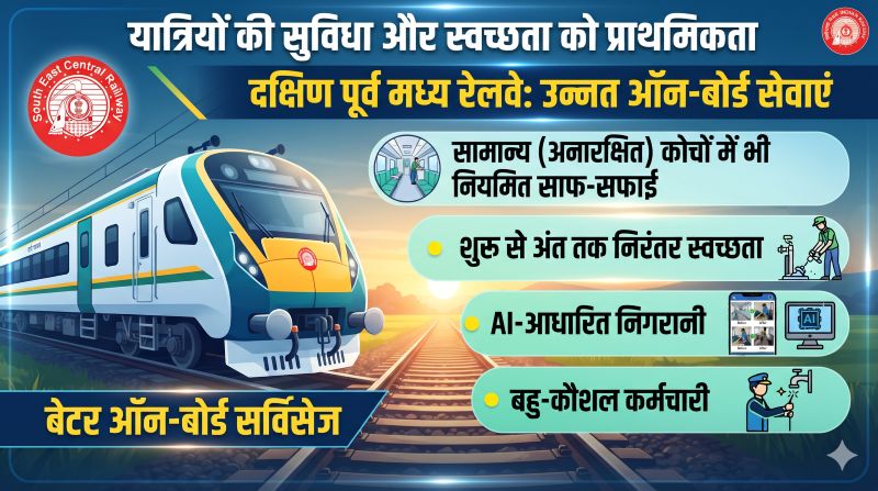 ट्रेन में सफर करने वालों के लिए बड़ी खबर! अब जनरल डिब्बों में भी होगी नियमित सफाई, AI की नजर में रहेंगे सफाईकर्मी
