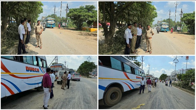 यातायात व्यवस्था दुरुस्त करने सरगुजा पुलिस का सख्त अभियान, गौरव पथ से अव्यवस्थित बसों व वाहनों को हटाया; पुलिस-परिवहन विभाग की संयुक्त टीम ने औचक निरीक्षण कर जाम से राहत दिलाई, नियम तोड़ने पर चालानी कार्रवाई की चेतावनी
