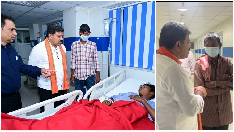 मरकाटोला घाट सड़क हादसे के घायलों से मिले उप मुख्यमंत्री विजय शर्मा, अस्पताल पहुंचकर जाना हाल-चाल और उपचार की स्थिति